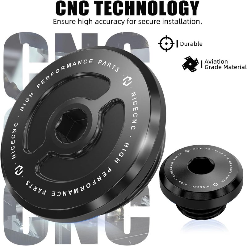 NICECNC Engine Cover Crankcase Kits Compatible with Yamaha YFZ450R 2009-2024, YFZ450X 2010-2011, Raptor 700 YFM700 2013 2015-2024,Grizzly Kodiak Rhino Viking 700, See Fitments Black - Image 5